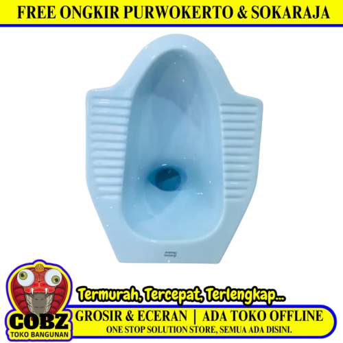 60 CM x 41 CM x 33 CM / AMERICAN STANDARD Kloset Jongkok Toilet Blue Keramik