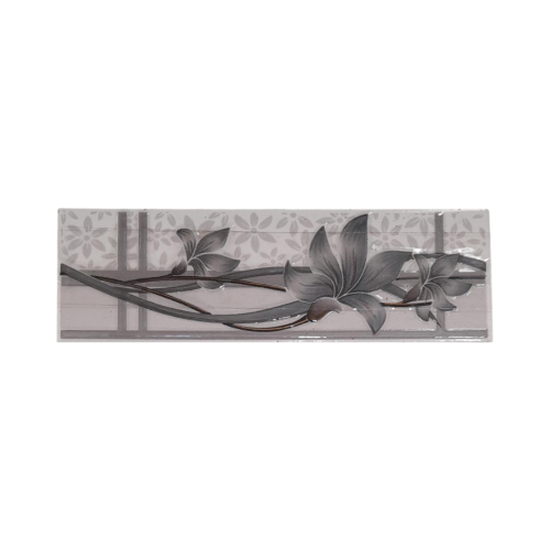 8 CM x 25 CM / COBZ CV531 List Keramik Dinding Kamar Mandi Black Lembar