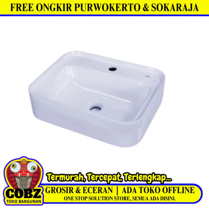 50.5 CM x 40 CM x 13.5 CM / GNET OTER AC1437 Wastafel Cuci Tangan Kecil White Keramik