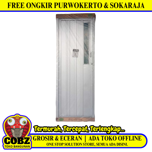 5 CM x 67 CM x 185 CM / WING KING DOOR STYLISH Pintu Kamar Mandi Galvalum Kiri Set