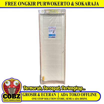 8 CM x 70 CM x 200 CM / WADJA OYSTER WHITE TEXTURE Pintu Galvalum Kiri Set