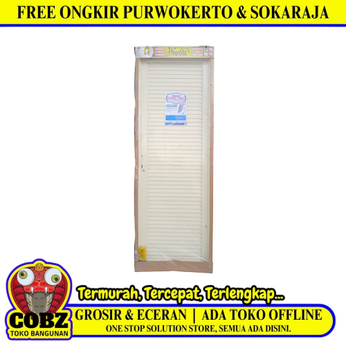 8 CM x 70 CM x 200 CM / WADJA OYSTER WHITE TEXTURE Pintu Galvalum Kanan Set