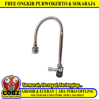 1/2 IN / ISCO WF 1030 Kran Angsa Fleksibel Sink BCP Tembok Stainless