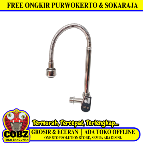1/2 IN / ISCO WF 1030 Kran Angsa Fleksibel Sink BCP Tembok Stainless