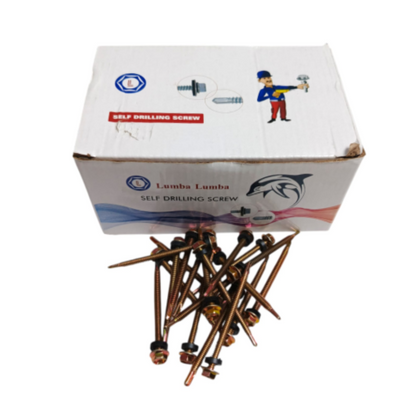 #12 x 70 MM / LL YELLOW Roofing Baut Sekrup Atap Baja Ringan Kuning Dus