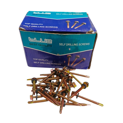 #12 x 50 MM / BLUE Roofing Baut Sekrup Atap Baja Ringan Kuning Dus