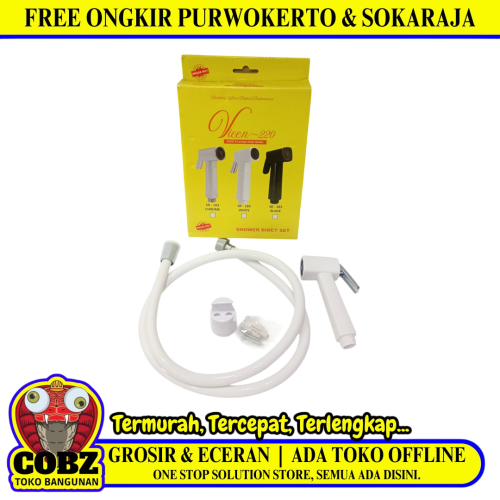 1/2 IN x 120 CM / VICEN-220 183 Jet Shower Cebok Toilet Plastik Putih PVC Set