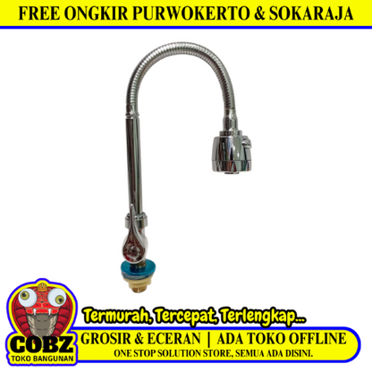 1/2 IN / NM 128 Kran Angsa Fleksibel Sink BCP Wastafel Stainless