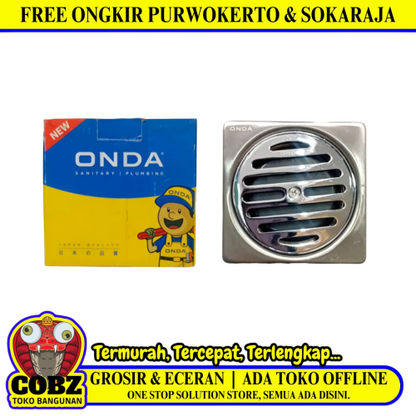 4 IN / ONDA FLS 12 Saringan Got Leher Panjang Floor Drain Stainless