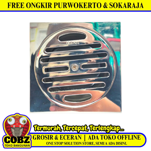 4 IN / ONDA FLS05 Saringan Got Leher Pendek Floor Drain Stainless
