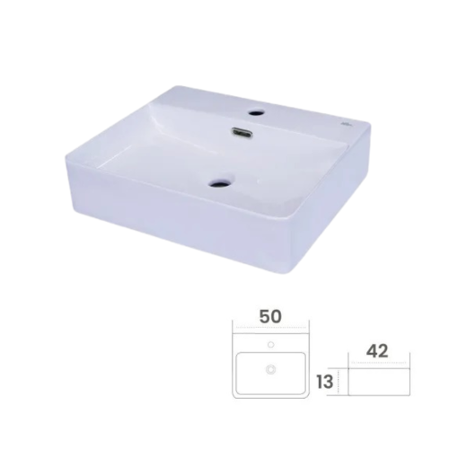 50 CM x 42 CM x 13 CM / GNET OTER AC1275 Wastafel Cuci Tangan Kecil White Keramik