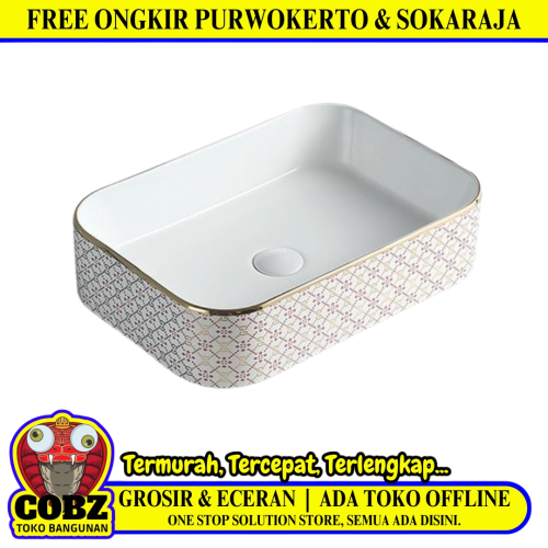 50 CM x 34.5 CM x 12 CM / HEMMEN HMB 4130 AG2 Wastafel Cuci Tangan Kecil White  Keramik