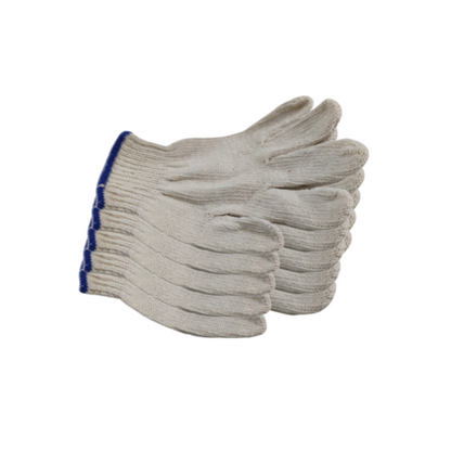12 SET / BLUE RABBIT Sarung Tangan Benang Rajut Biru Kain Tukang Kerja Proyek Sepasang