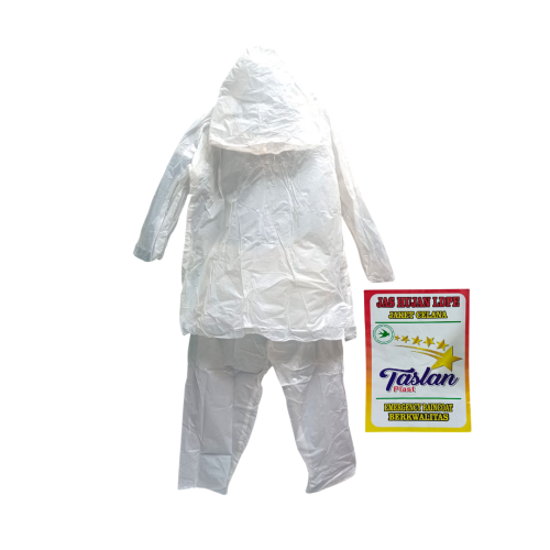 SIZE OS / TASLAN PLAST Jas Hujan Lengan + Celana Plastik PVC Set