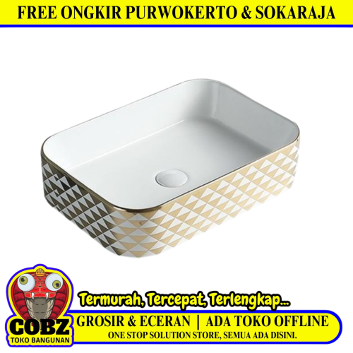 50 CM x 34.5 CM x 12 CM / HEMMEN HMB 4130 AG15 MERK TIPE Wastafel Cuci Tangan Kecil White Keramik