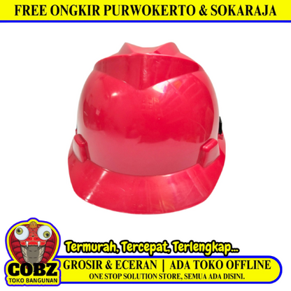 MSK Helm Proyek Tukang Safety Pelindung Keselamatan Kepala Merah