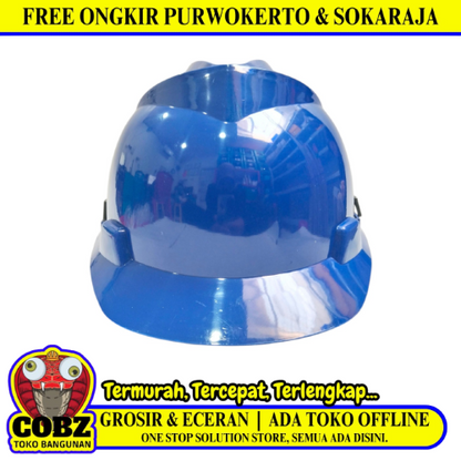 MSK Helm Proyek Tukang Safety Pelindung Keselamatan Kepala Biru