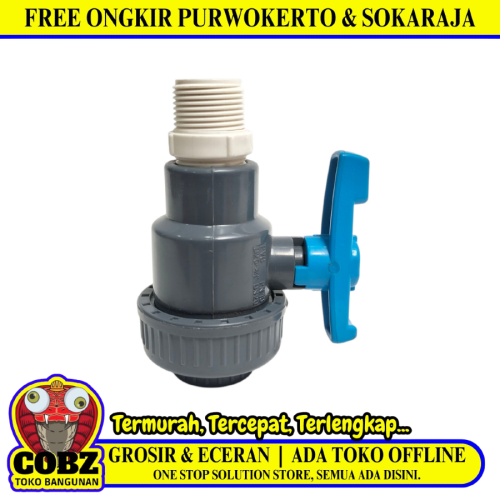 3/4 IN / PENGUIN 02 Stop Kran Watermur Drat Luar Dalam Plastik PVC