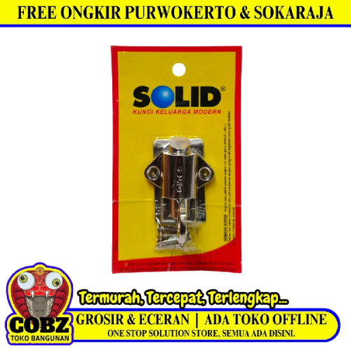 SOLID SK 378 SN Spring Knife Grendel Kodok Pengunci Jendela Kecil SS Silver