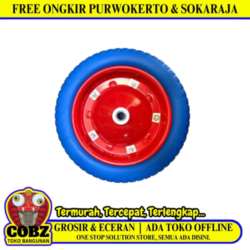 8 IN / TEXAS Roda Ban Mati Gerobak Angkong Sorong Pasir Cor Set