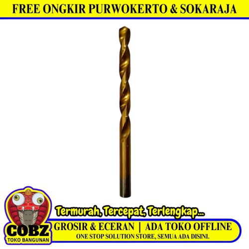 8 MM / HS Shank Twist Drill Bits Mata Bor Besi Baja Kayu PVC