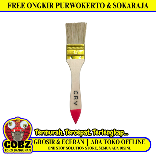 1 1/2 IN / CARNIVOR Kuas Cat Tembok Kayu Besi Air Acyrlic Paint Brush