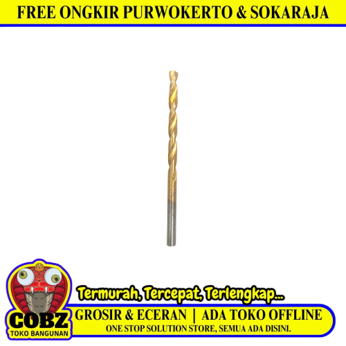 5.5 MM / CARNIVOR TIPE Shank Twist Drill Bits Mata Bor Besi Baja Kayu PVC