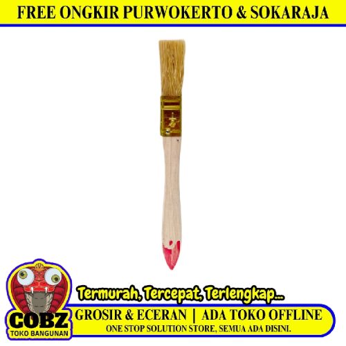 1/2 IN / CARNIVOR Kuas Cat Tembok Kayu Besi Air Acyrlic Paint Brush