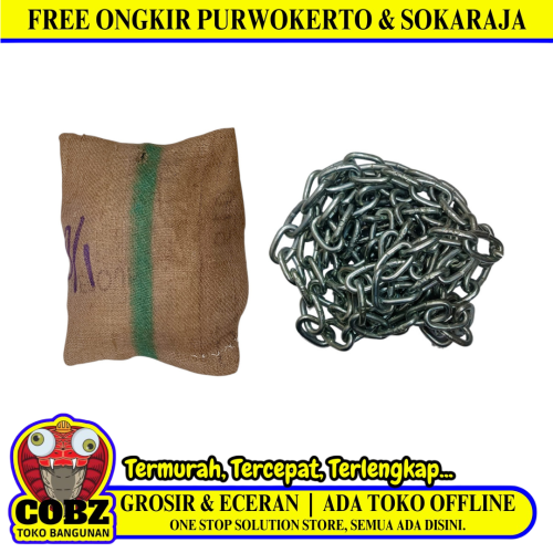 3/16 IN x 48 KG/ TM  Rantai Besi Kapal Pagar Motor Anjing 5 MM Chrome Kandi