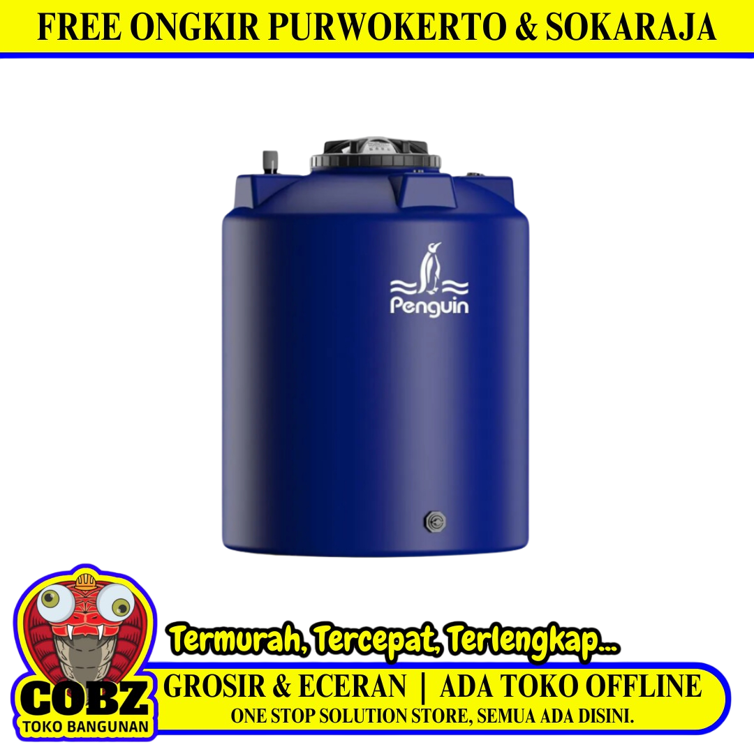 1050 L / PENGUIN TB 110 Water Torrent Tangki Tandon Air PVC Biru + Acc Set