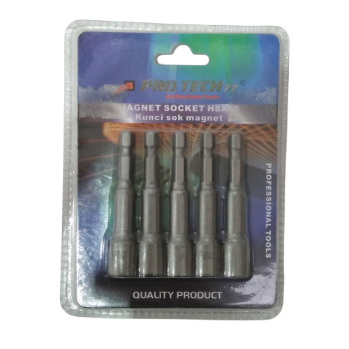 8 MM x 48 MM / PRO TECH Mata Bor Kunci Sok Baut Baja Roofing Hex Set