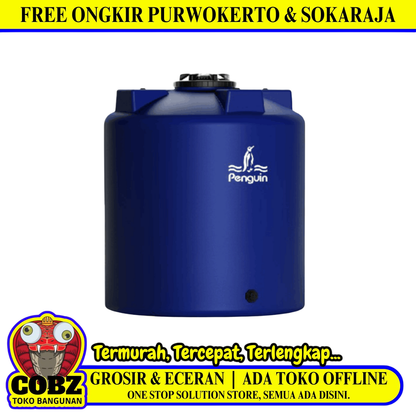 2000 L / PENGUIN TB 200 Water Torrent Tangki Tandon Air PVC Biru + Acc Set