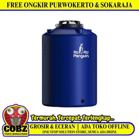 650 L / PENGUIN TB 70 Water Torrent Tangki Tandon Air PVC Biru + Acc Set