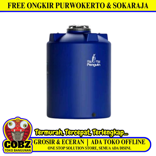 1550 L / PENGUIN TB 160 Water Torrent Tangki Tandon Air PVC Biru + Acc Set