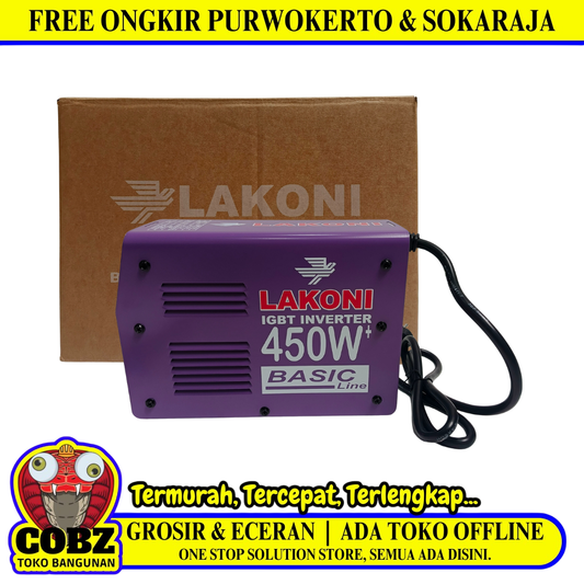 450 WATT / LAKONI BASIC 123iX Mesin Trafo Las Listrik Inverter Welding Machine