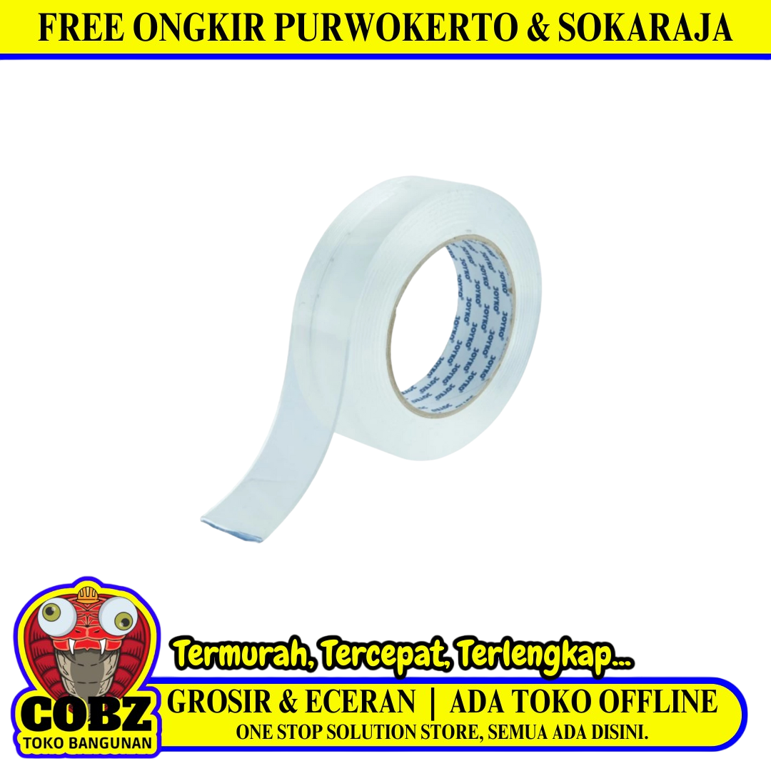 30 MM / JOYKO NANO MAGIC Isolasi Bolak Balik Busa Double Foam Tape Warna