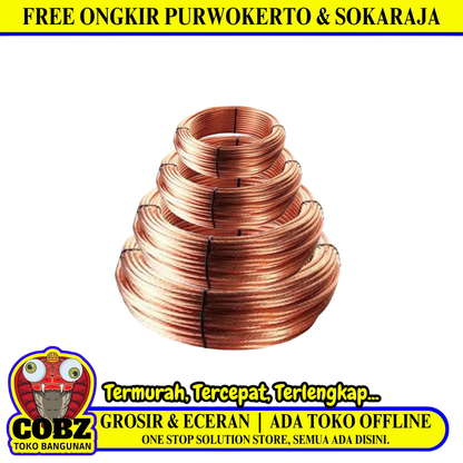 50 MM x ± 2.3 M / TM Kabel BC Grounding Anti Petir Tembaga KG