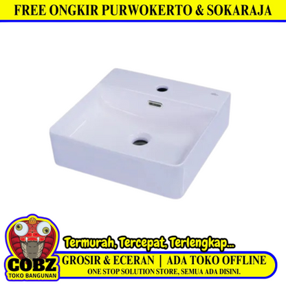 42 CM x 13 CM x 42 CM / GNET OTER WH1274 Wastafel Cuci Tangan Kecil Putih Keramik