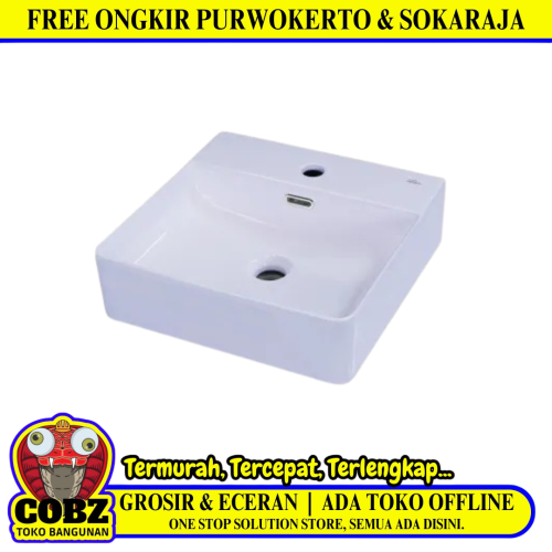 42 CM x 13 CM x 42 CM / GNET OTER WH1274 Wastafel Cuci Tangan Kecil Putih Keramik