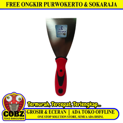 3 IN / CHIYO Sekrap Kape Scrapper Cat Perata Acian Gagang Bahan