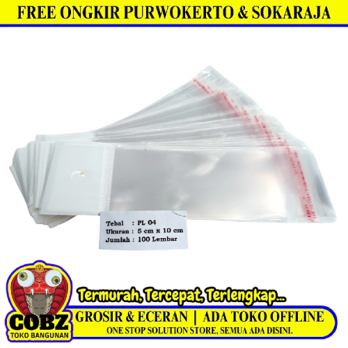 5 CM x 10 CM / TM Plastik OPP Perlize Transparan Pack