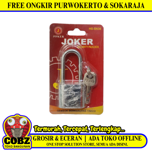 30 MM / JOKER Gembok Pintu Pagar Padlock Anti Maling Leher Panjang