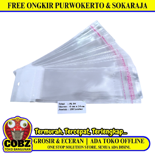 6 CM x 14 CM / TM Plastik OPP Perlize Transparan Pack