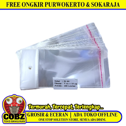 7 CM x 10 CM / TM Plastik OPP Perlize Transparan Pack