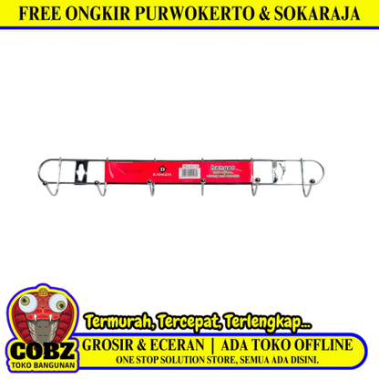 6 KAIT / KANGDA Kapstok Cantel Gantungan Baju Dinding Stainless