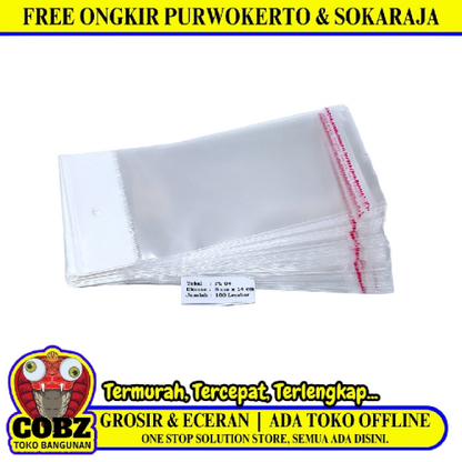 8 CM x 14 CM / TM Plastik OPP Perlize Transparan Pack