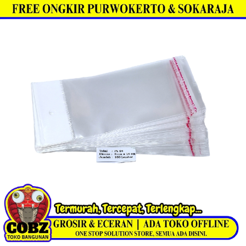 8 CM x 14 CM / TM Plastik OPP Perlize Transparan Pack