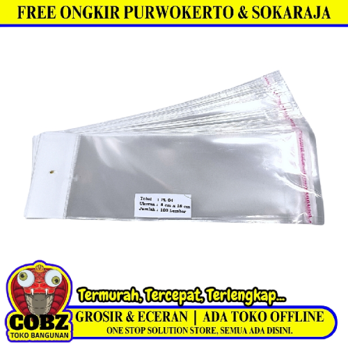 8 CM x 18 CM / TM Plastik OPP Perlize Transparan Pack