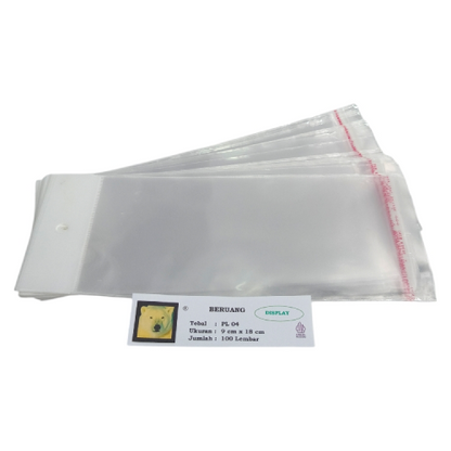 9 CM x 18 CM / TM Plastik OPP Perlize Transparan Pack