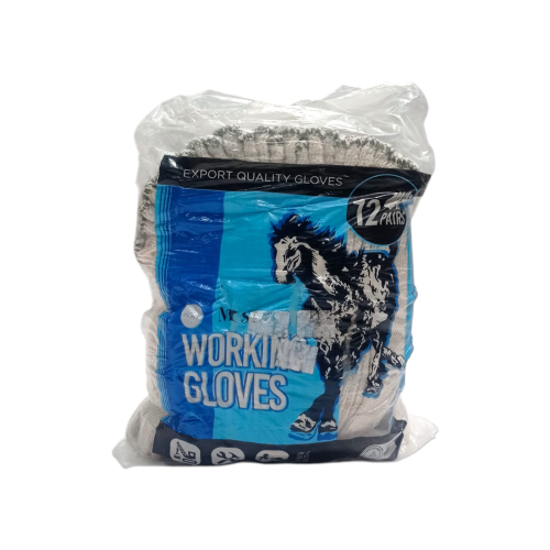 12 SET / MSI Sarung Tangan Benang Rajut Kain Tukang Kerja Proyek Sepasang